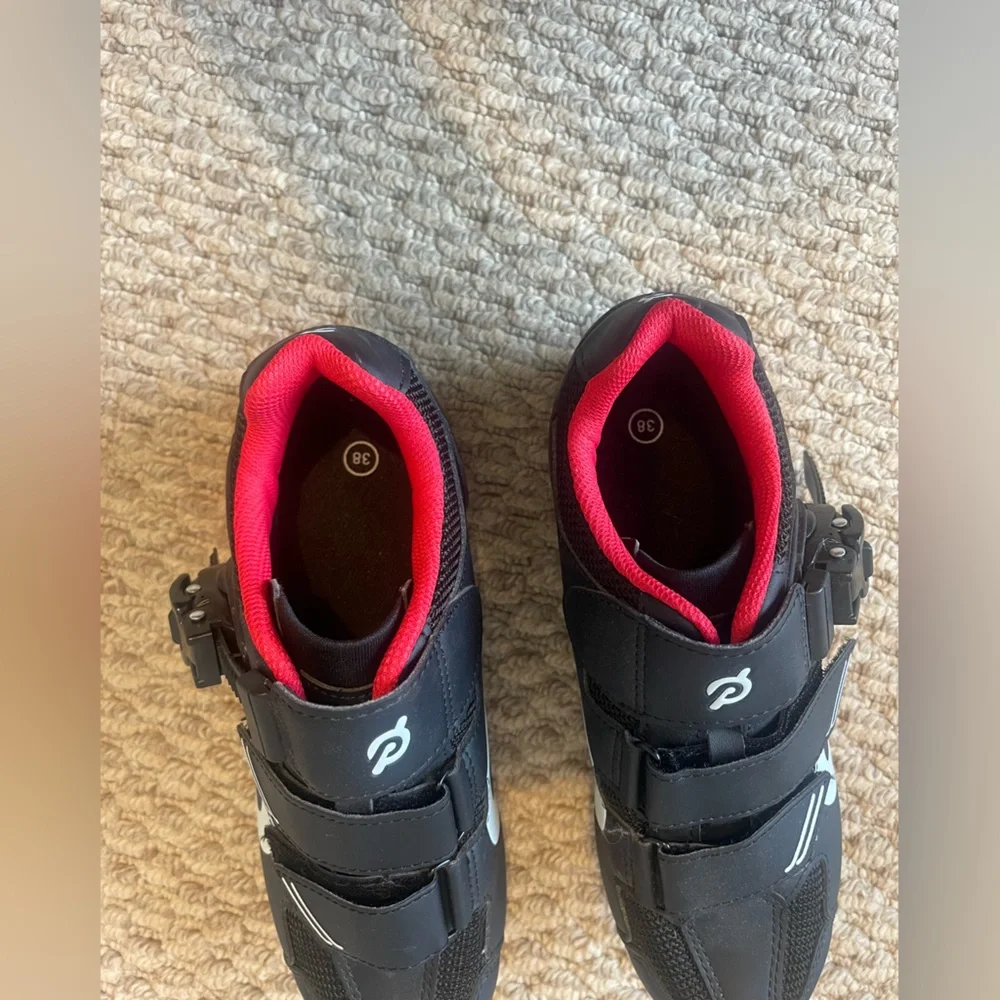 Peloton Cycling Shoes Black Pink Women’s EU 38 Indoor Spin Bike Shoes Clip-In - Picture 4 of 8